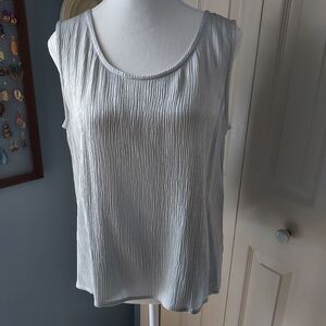 NWT Eileen Fisher 100% Silk Ripple Sleeveless Top